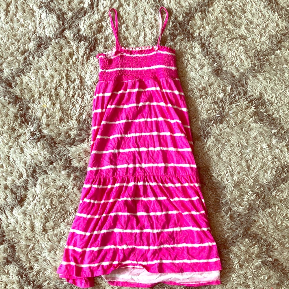 XL 14 pink and white sundress